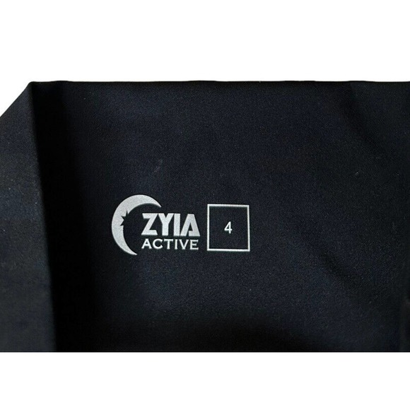 Zyia Active Black Cheetah Print High Rise Crop Womens Light n Tight Stretch Sz 4 - Picture 5 of 8